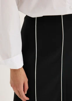 Outlet Falda larga elástica de bengalina Mujer Faldas