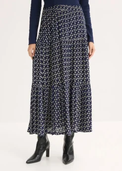 Best Falda maxi a capas con viscosa estructurada Mujer Faldas|Novedades