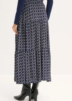 Best Falda maxi a capas con viscosa estructurada Mujer Faldas|Novedades