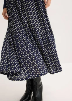 Best Falda maxi a capas con viscosa estructurada Mujer Faldas|Novedades