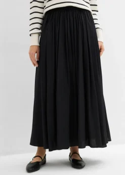Outlet Falda maxi de mezcla de viscosa fluida Mujer Faldas