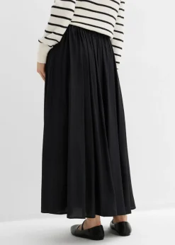 Outlet Falda maxi de mezcla de viscosa fluida Mujer Faldas