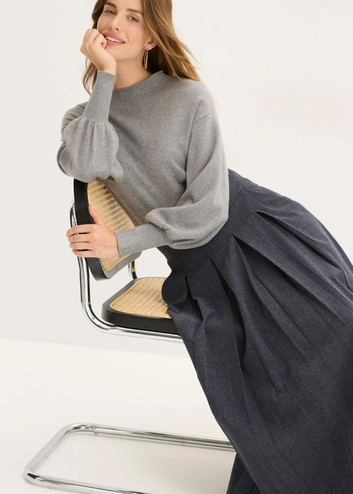 Outlet Falda midi Mujer Faldas|Tallas Pequeñas