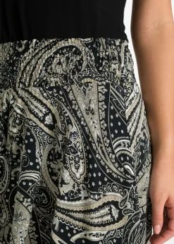 Falda midi asimétrica de viscosa pura Mujer Faldas