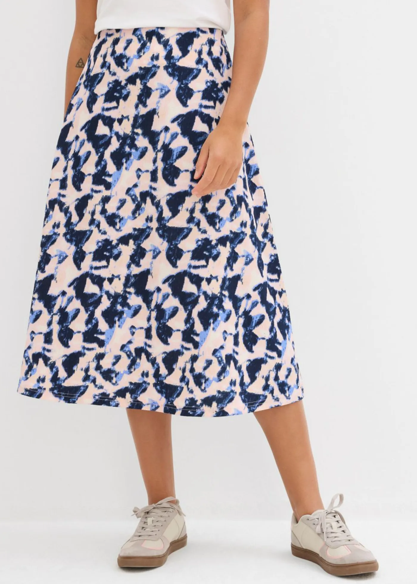 Falda midi con corte ancho Mujer Faldas