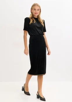 Best Falda midi con piedras brillantes Mujer Faldas
