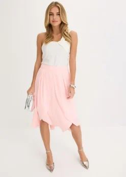 Clearance Falda midi con volantes Mujer Faldas
