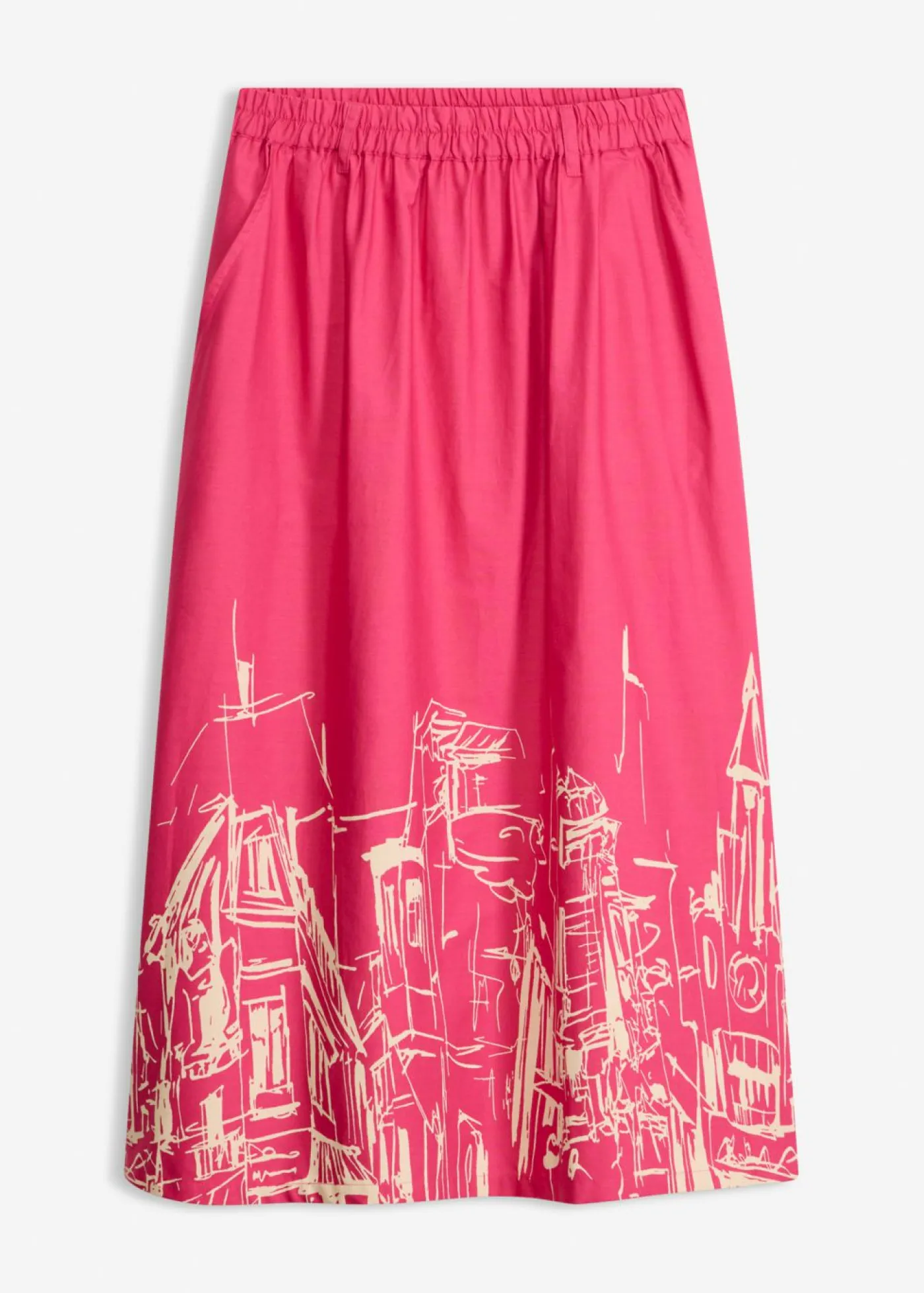 Discount Falda midi de algodón orgánico puro Mujer Faldas