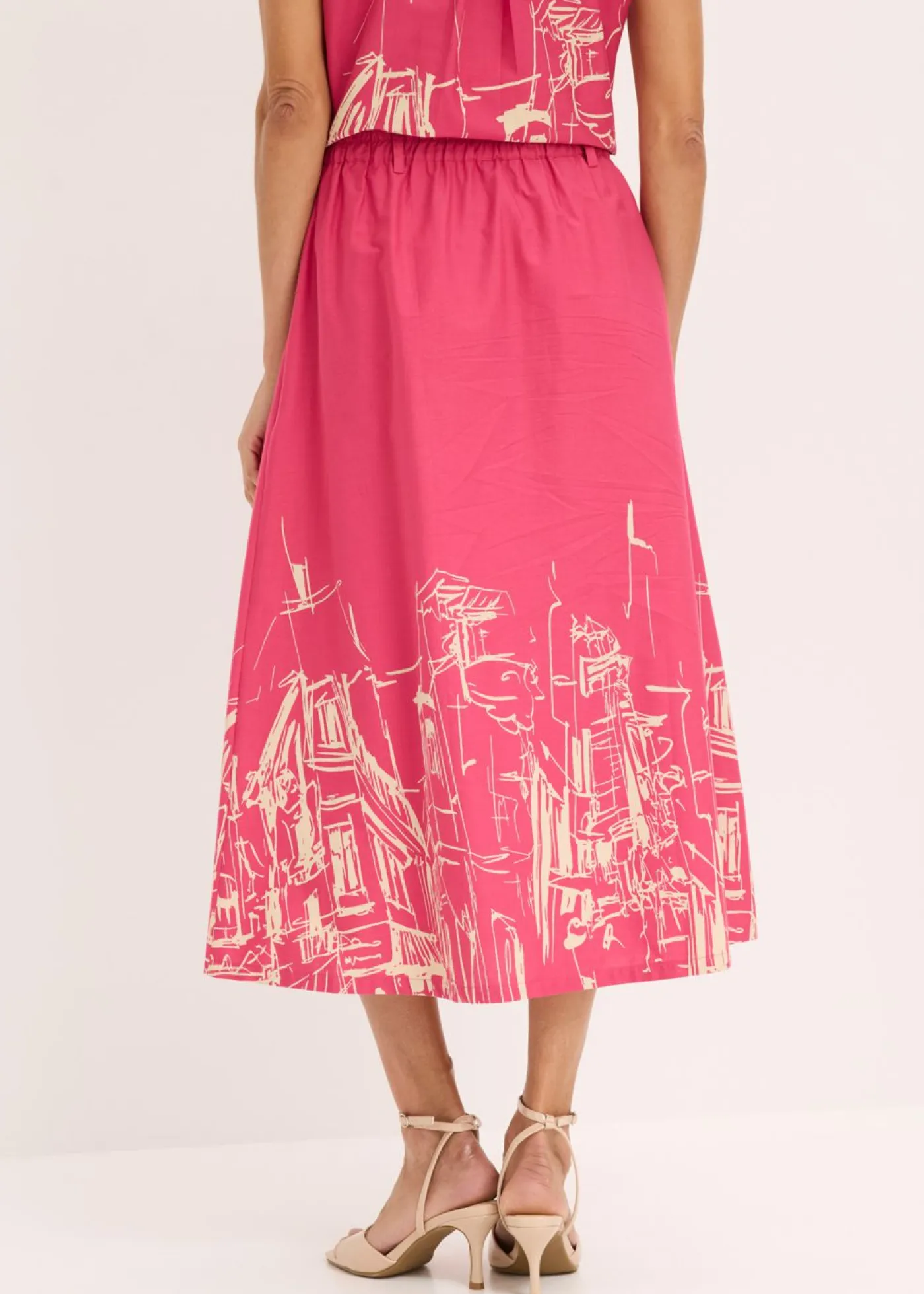 Discount Falda midi de algodón orgánico puro Mujer Faldas