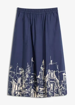 Outlet Falda midi de algodón orgánico puro Mujer Faldas