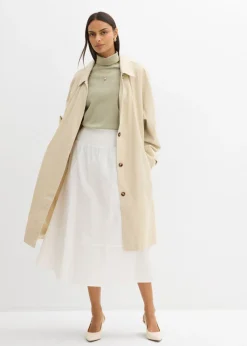 New Falda midi de algodón puro Mujer Esenciales|Faldas