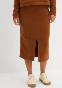 Hot Falda midi de forro polar Mujer Faldas