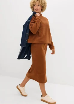 Hot Falda midi de forro polar Mujer Faldas