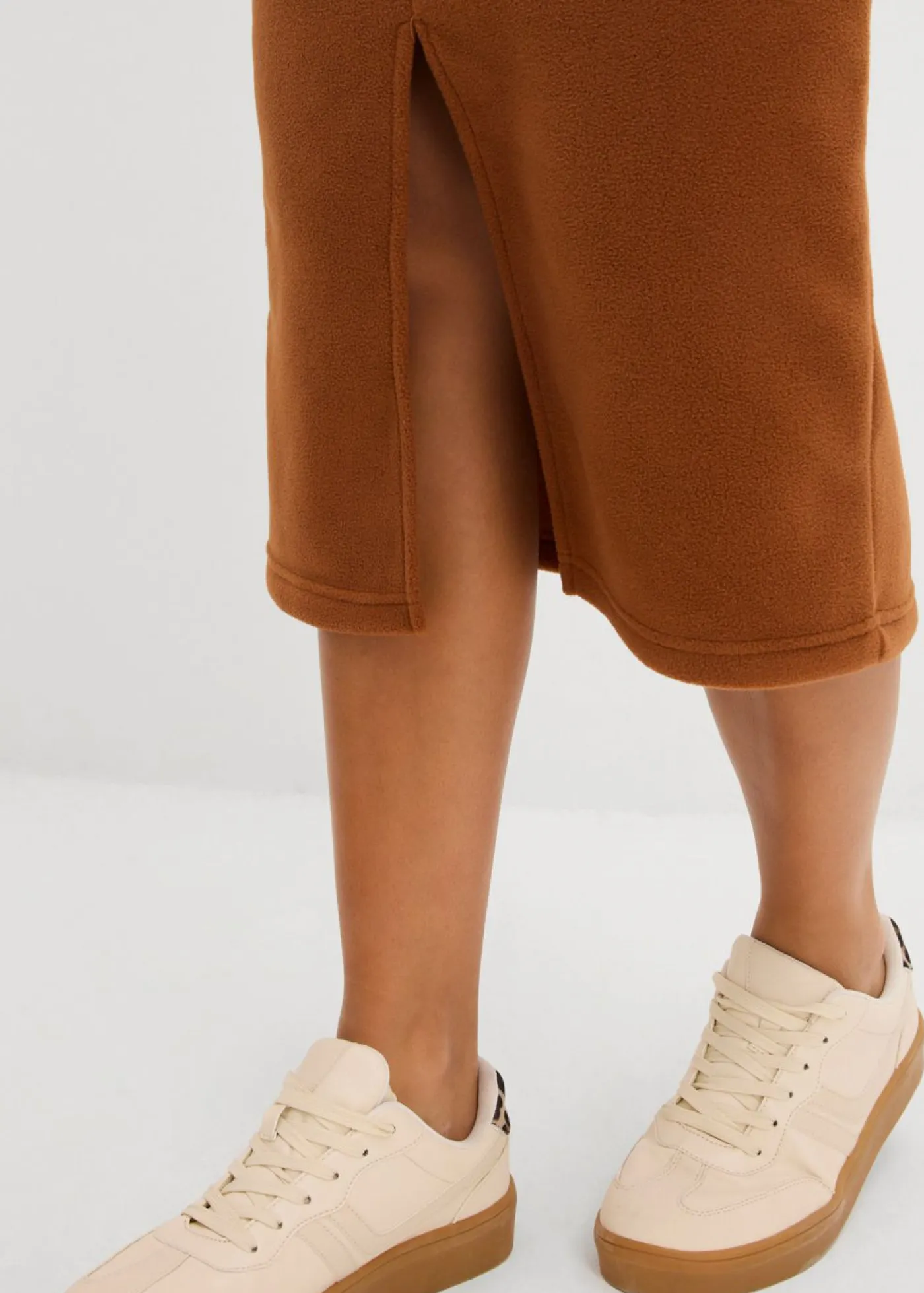 Hot Falda midi de forro polar Mujer Faldas