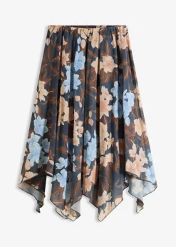 Best Falda midi de gasa con dobladillo asimétrico Mujer Faldas
