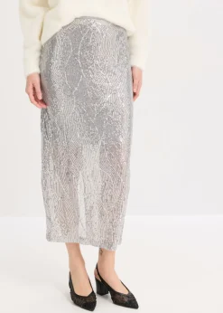 Sale Falda midi de lentejuelas Mujer Faldas