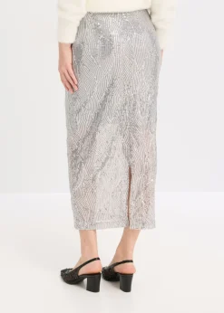 Sale Falda midi de lentejuelas Mujer Faldas