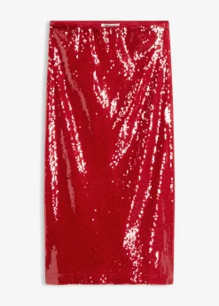 New Falda midi de lentejuelas Mujer Faldas