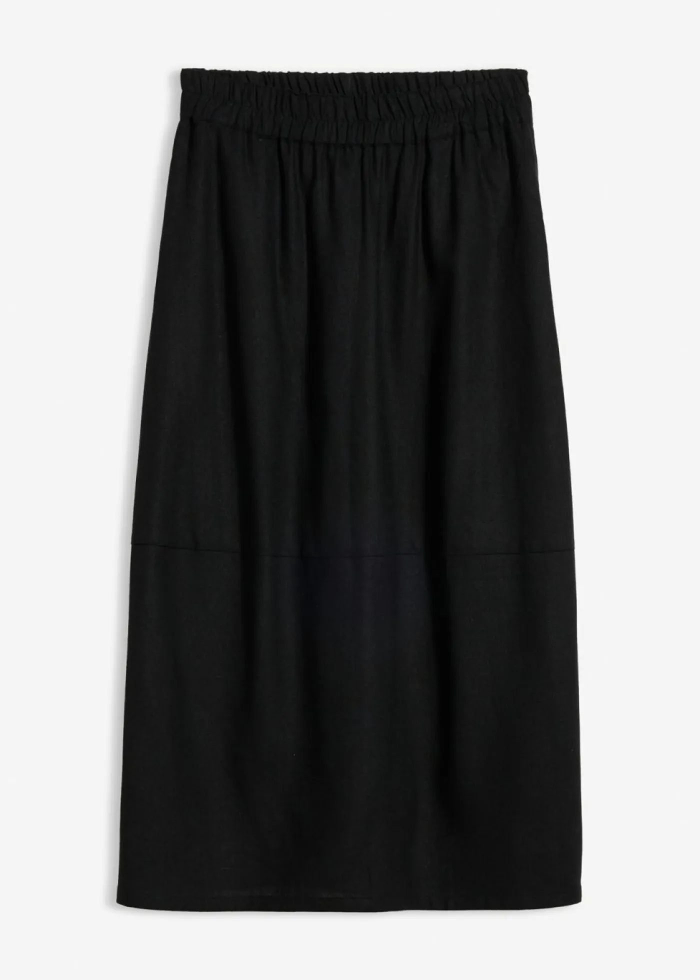 Falda midi de mezcla de lino ligero Mujer Faldas|Novedades