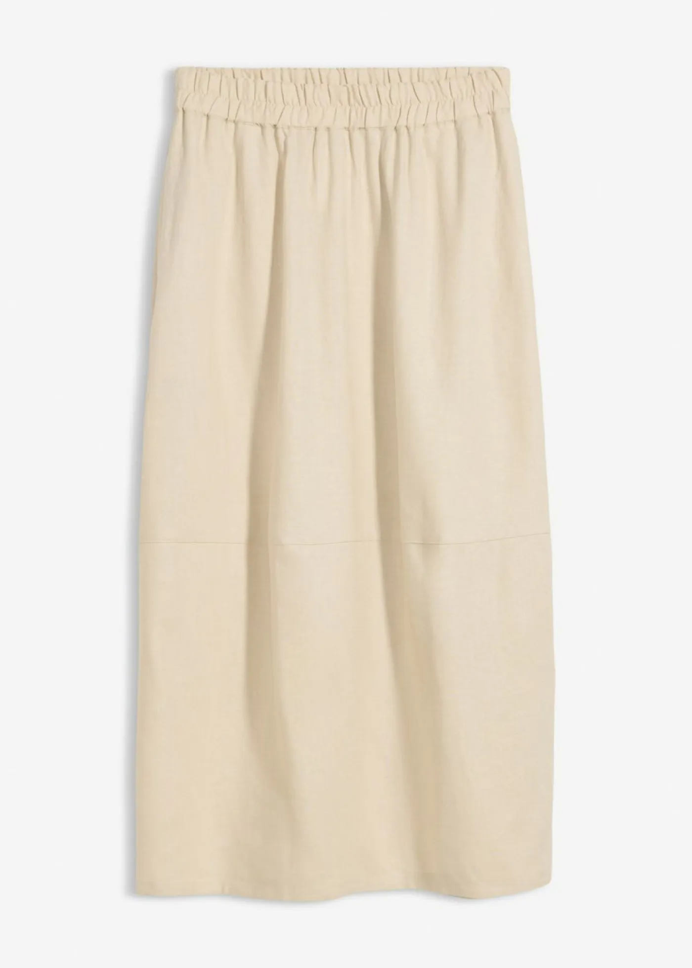 Outlet Falda midi de mezcla de lino ligero Mujer Faldas|Novedades