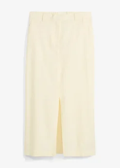 Clearance Falda midi de mezcla de lino vaporosa Mujer Faldas