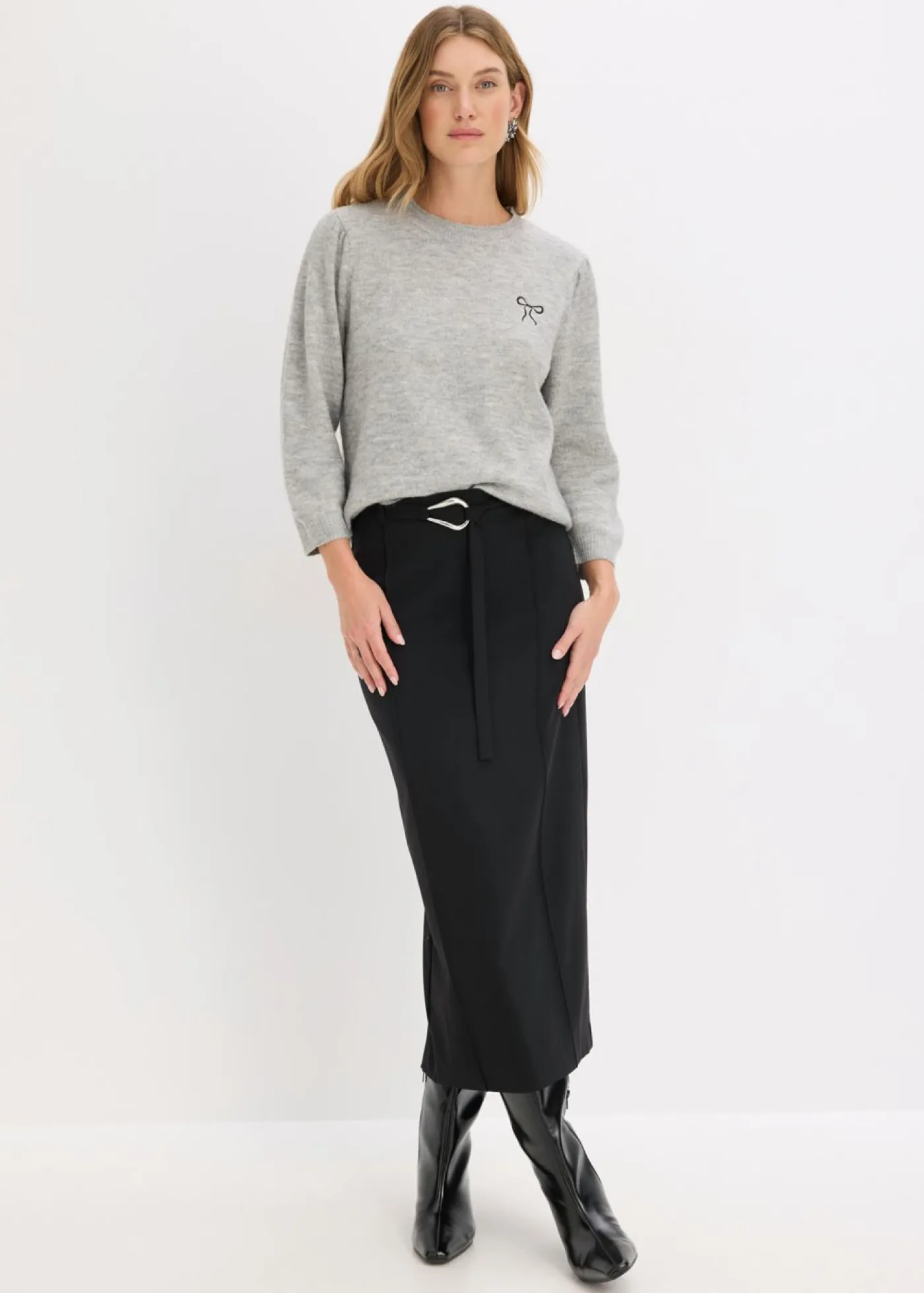 Best Falda midi de mezcla de viscosa Mujer Faldas
