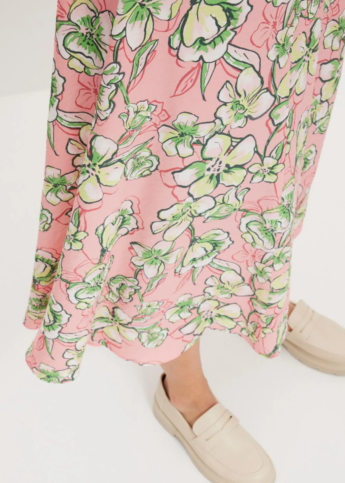 Online Falda midi de mezcla de viscosa fluida Mujer Faldas