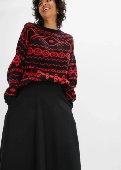 Clearance Falda midi de mezcla de viscosa, por la rodilla Mujer Faldas