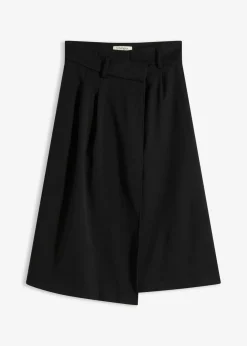 Outlet Falda midi de mezcla de viscosa Mujer Esenciales|Faldas