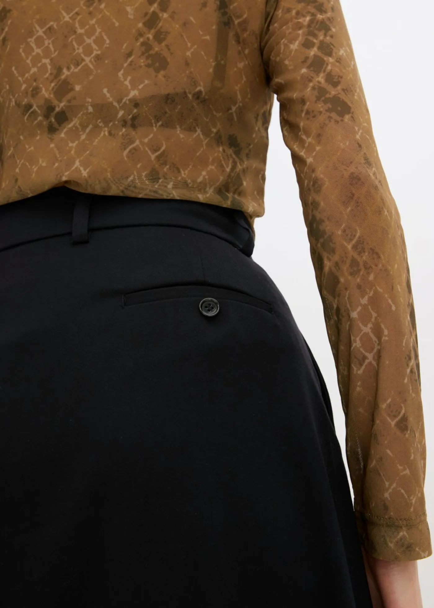 Outlet Falda midi de mezcla de viscosa Mujer Esenciales|Faldas