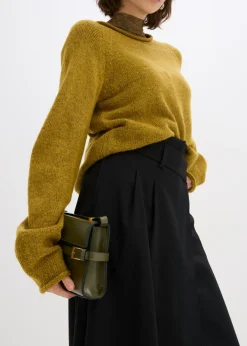 Outlet Falda midi de mezcla de viscosa Mujer Esenciales|Faldas