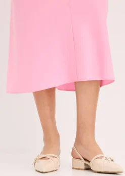 New Falda midi de satén Mujer Faldas