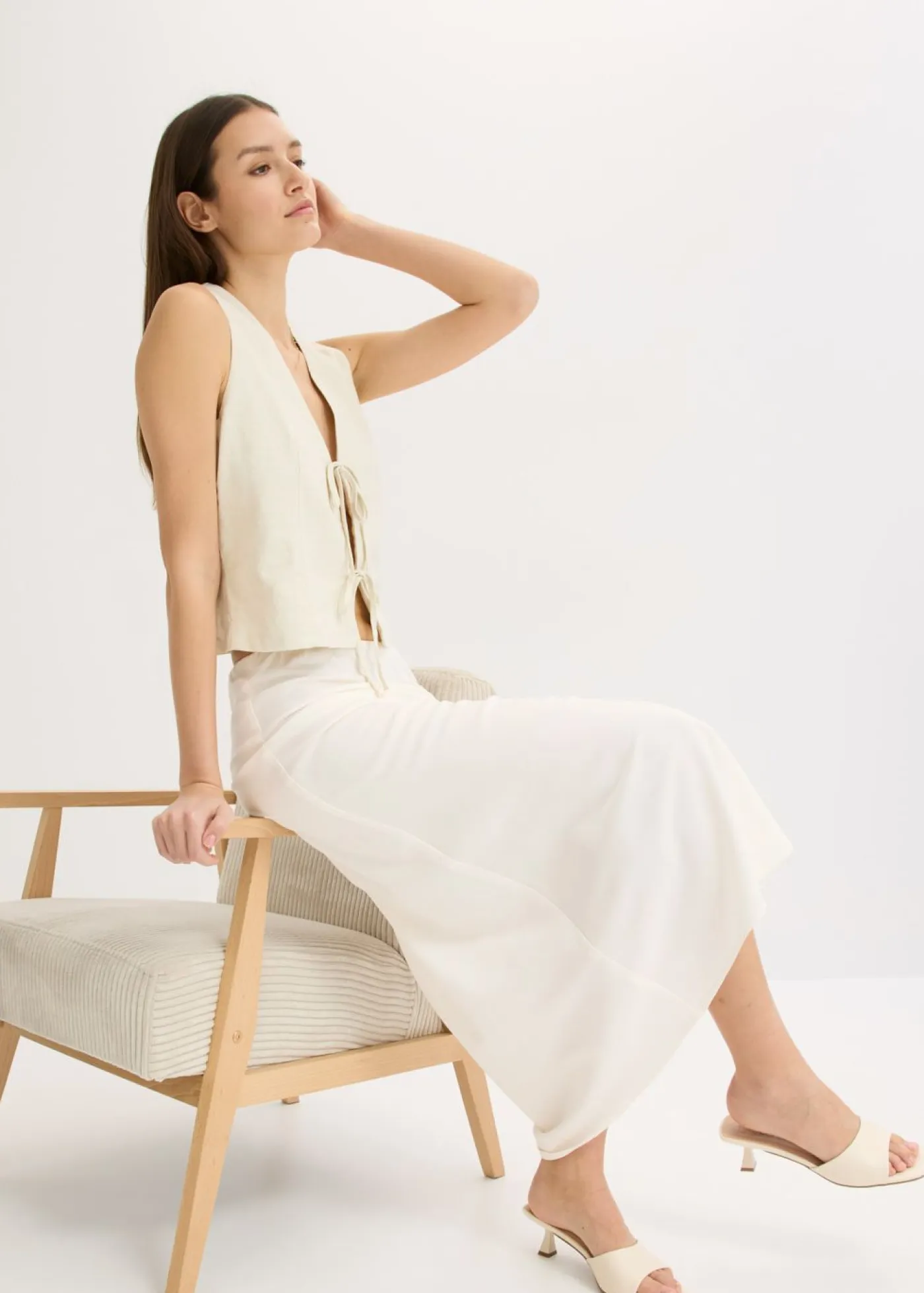Hot Falda midi de satén Mujer Faldas
