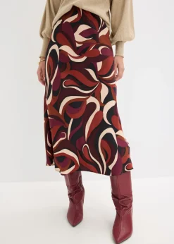 Discount Falda midi de satén fluido Mujer Faldas
