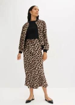 Sale Falda midi de satén fluido Mujer Faldas