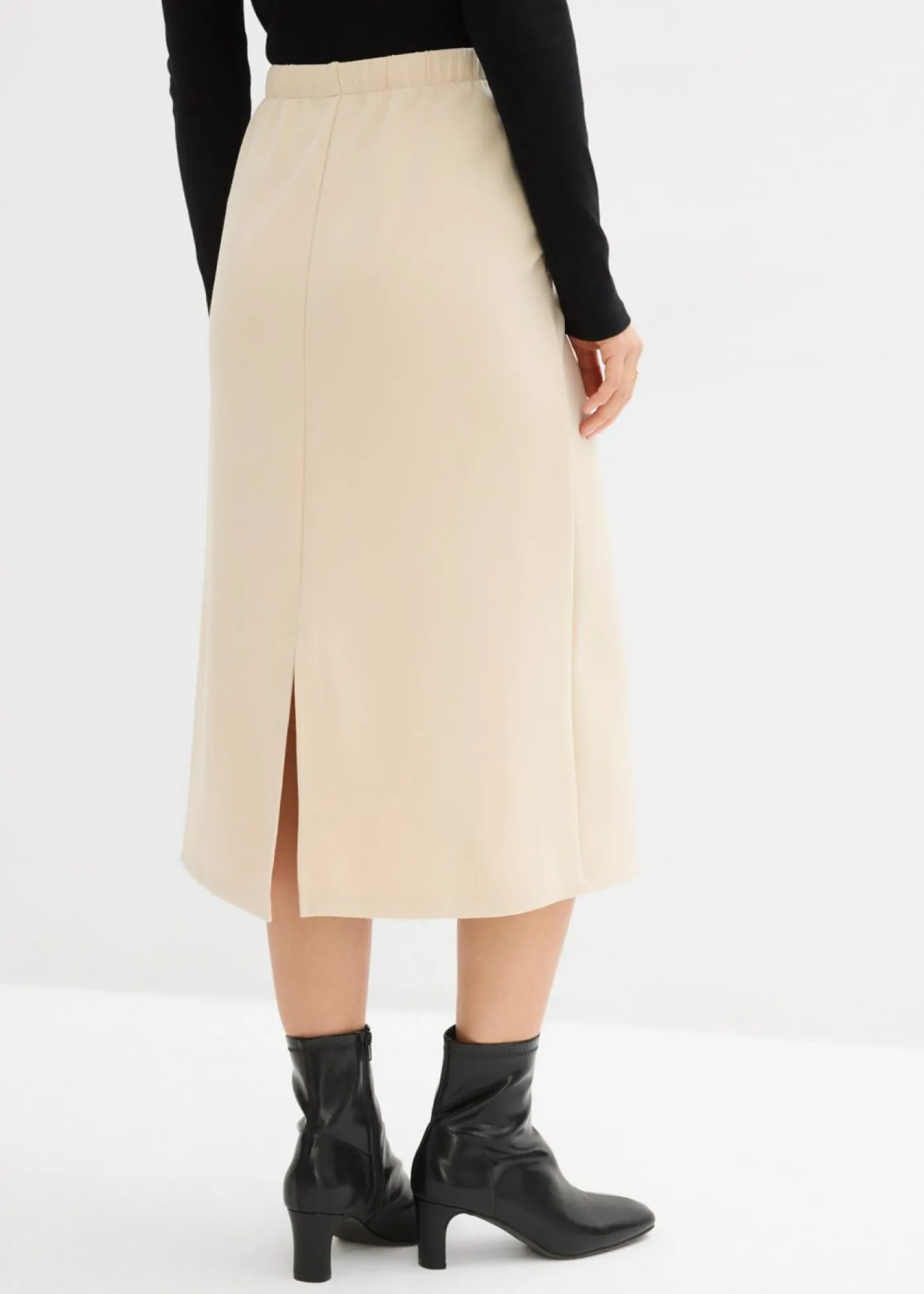 Falda midi de suave neopreno Mujer Faldas