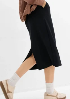 Best Falda midi de suave neopreno Mujer Faldas