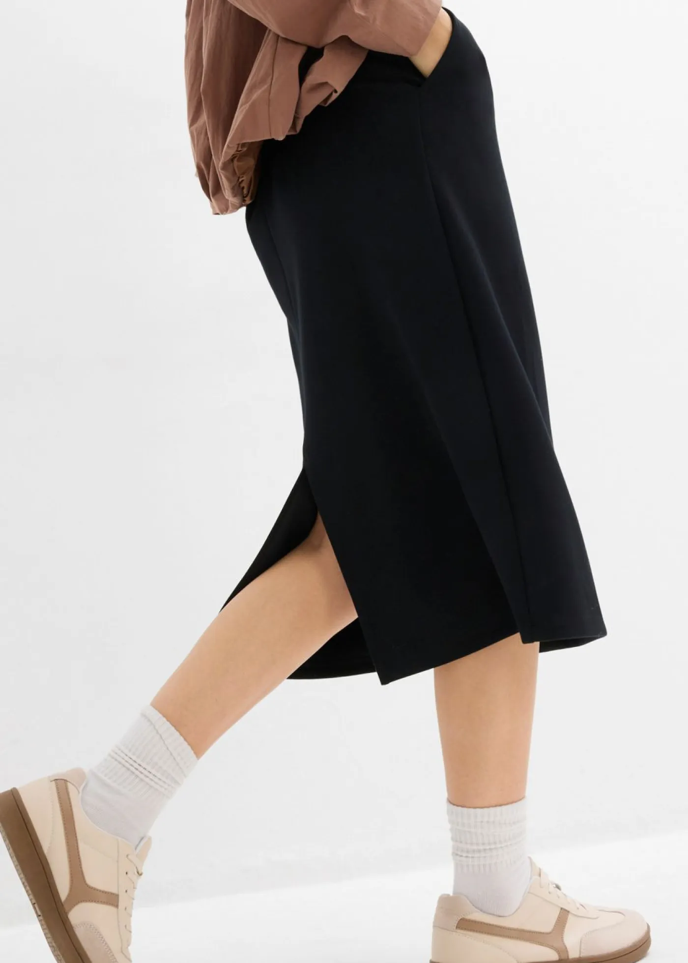 Best Falda midi de suave neopreno Mujer Faldas