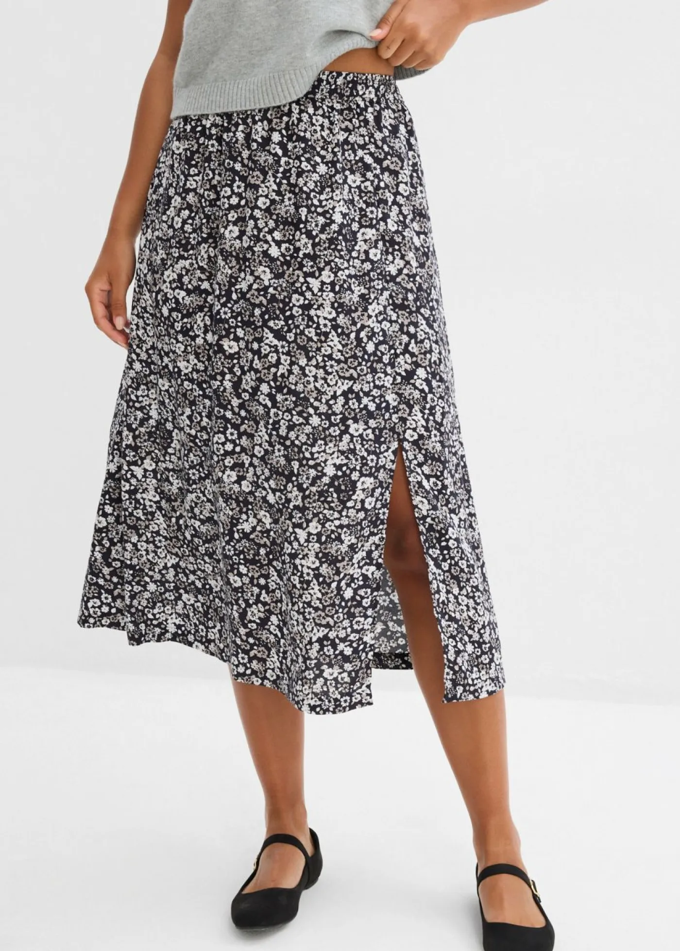 Sale Falda midi de viscosa Mujer Faldas