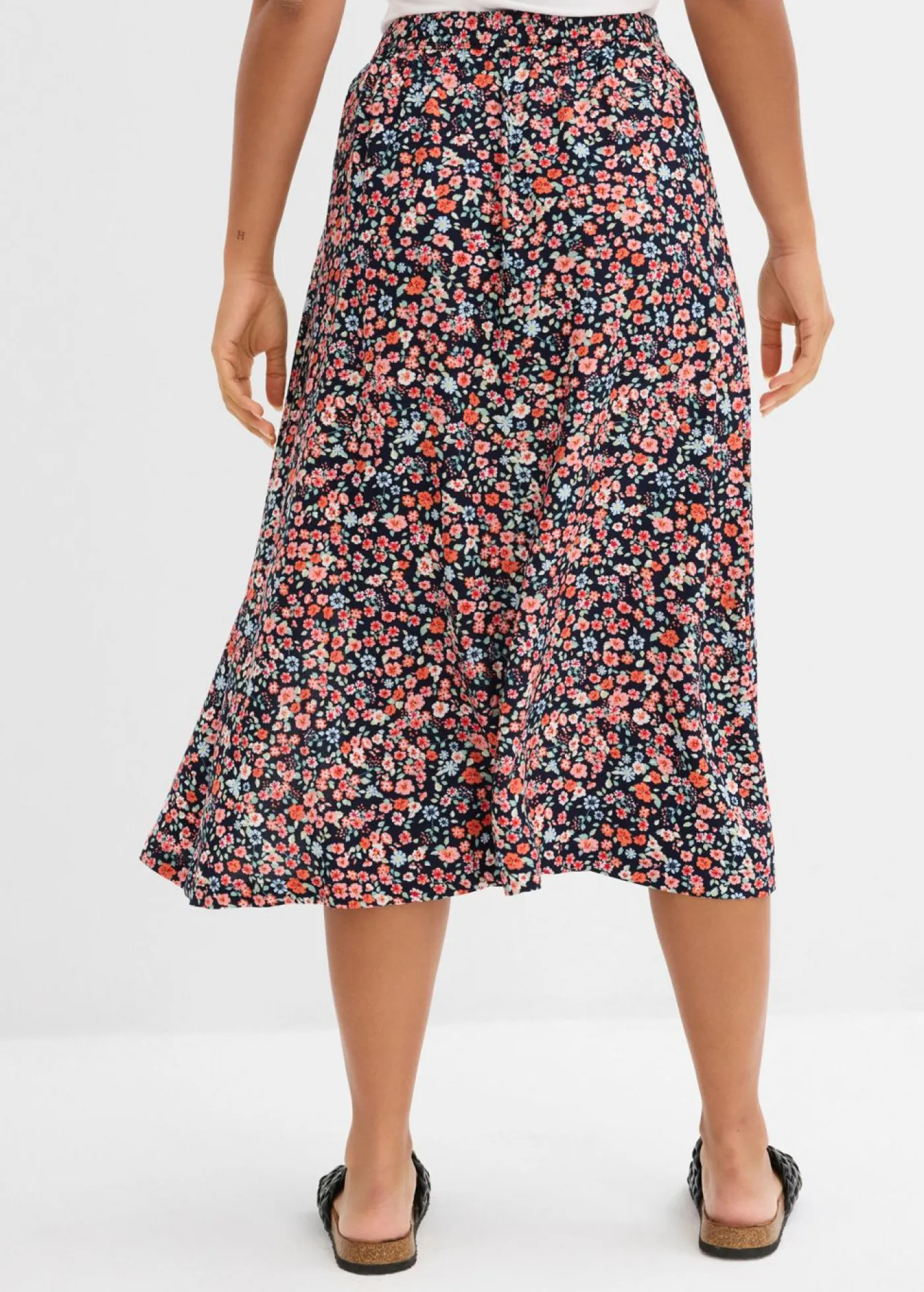 Discount Falda midi de viscosa Mujer Faldas