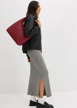 Outlet Falda midi de viscosa fluida Mujer Faldas