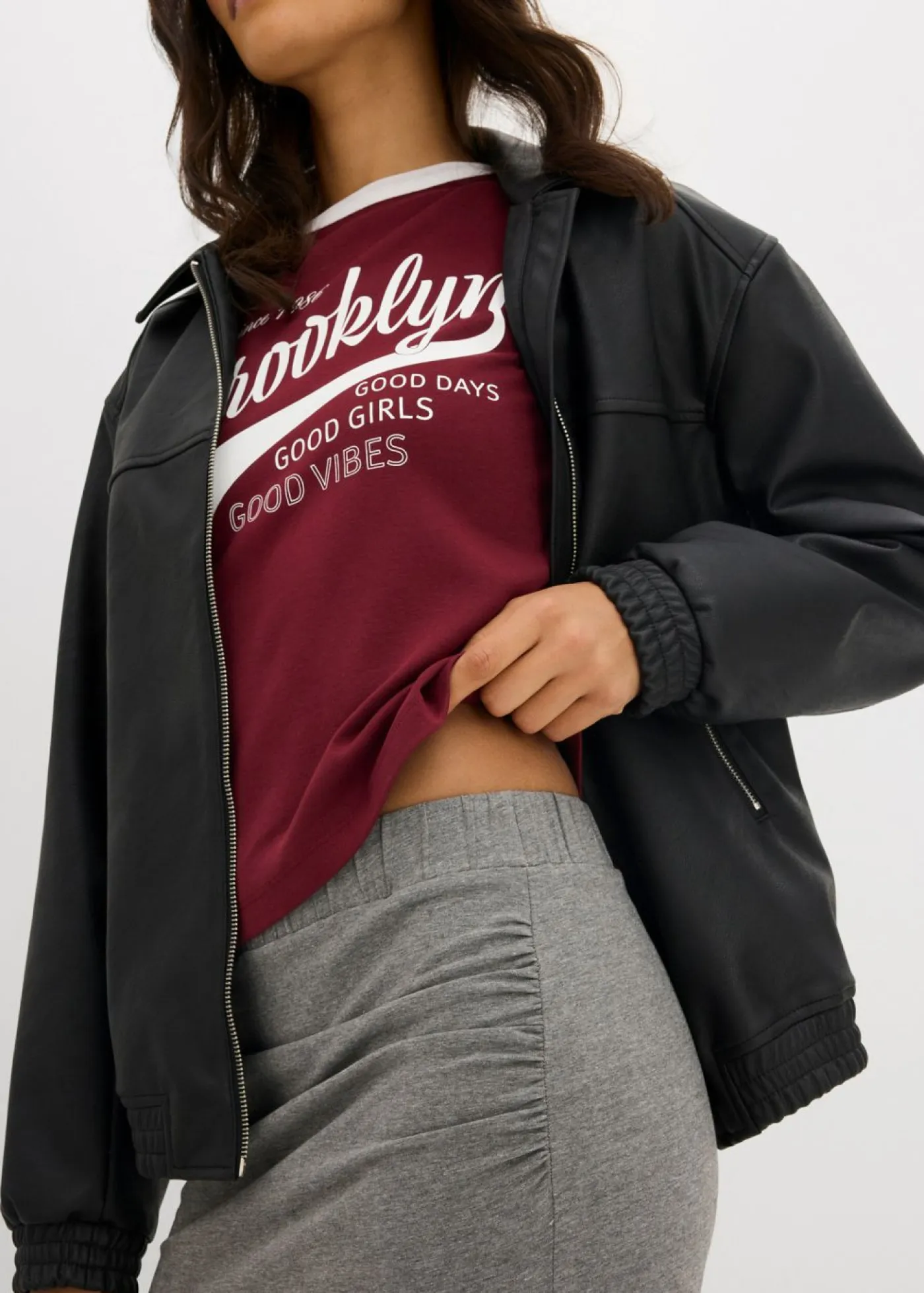 Outlet Falda midi de viscosa fluida Mujer Faldas