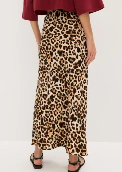 Best Falda midi de viscosa fluida Mujer Faldas