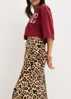 Best Falda midi de viscosa fluida Mujer Faldas