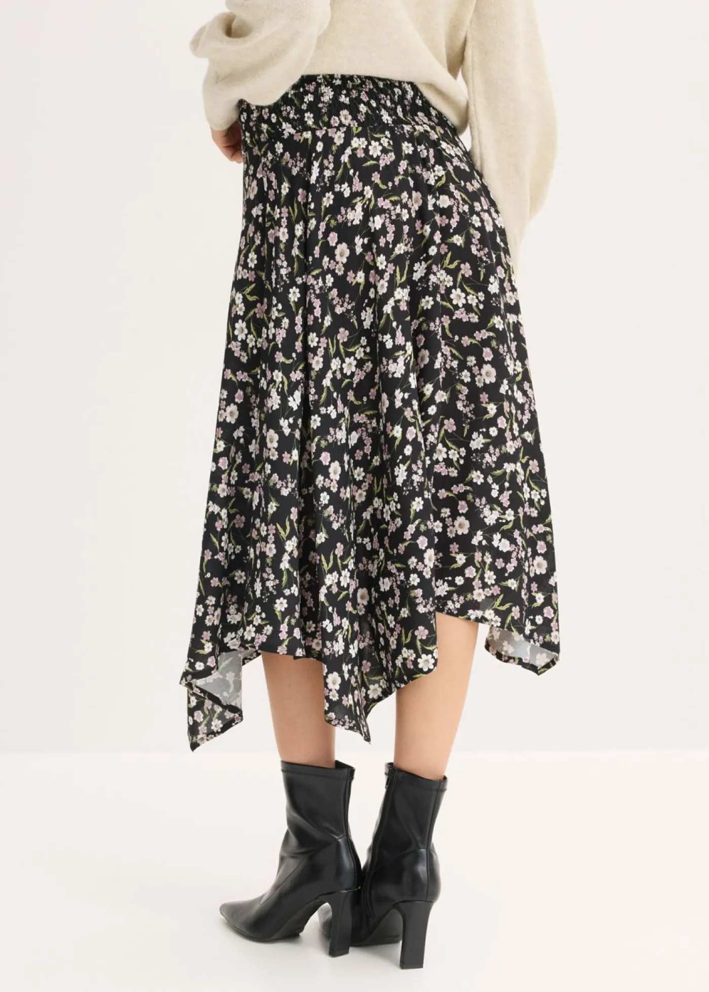 Sale Falda midi de viscosa pura Mujer Faldas|Novedades