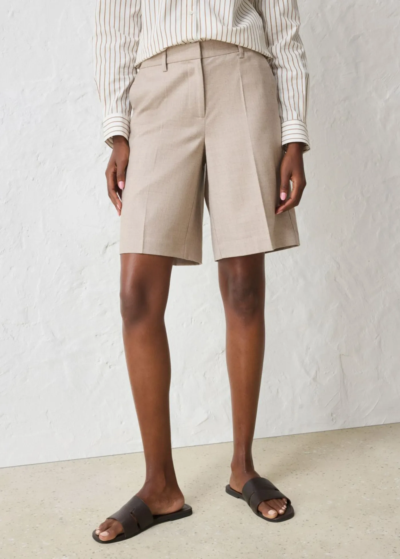 Falda pantalón con contenido de lana Mujer Premium|Pantalones
