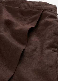 Falda pantalón de lino puro Mujer Premium|Shorts