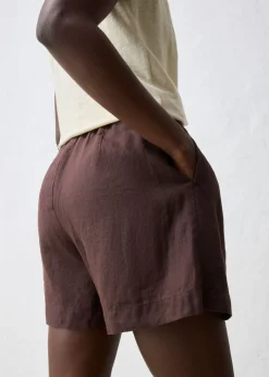 Falda pantalón de lino puro Mujer Premium|Shorts