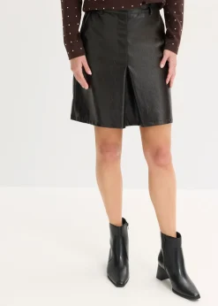 Clearance Falda plisada de charol sintético Mujer Faldas