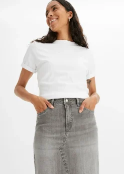 Hot Falda vaquera con abertura Mujer Faldas